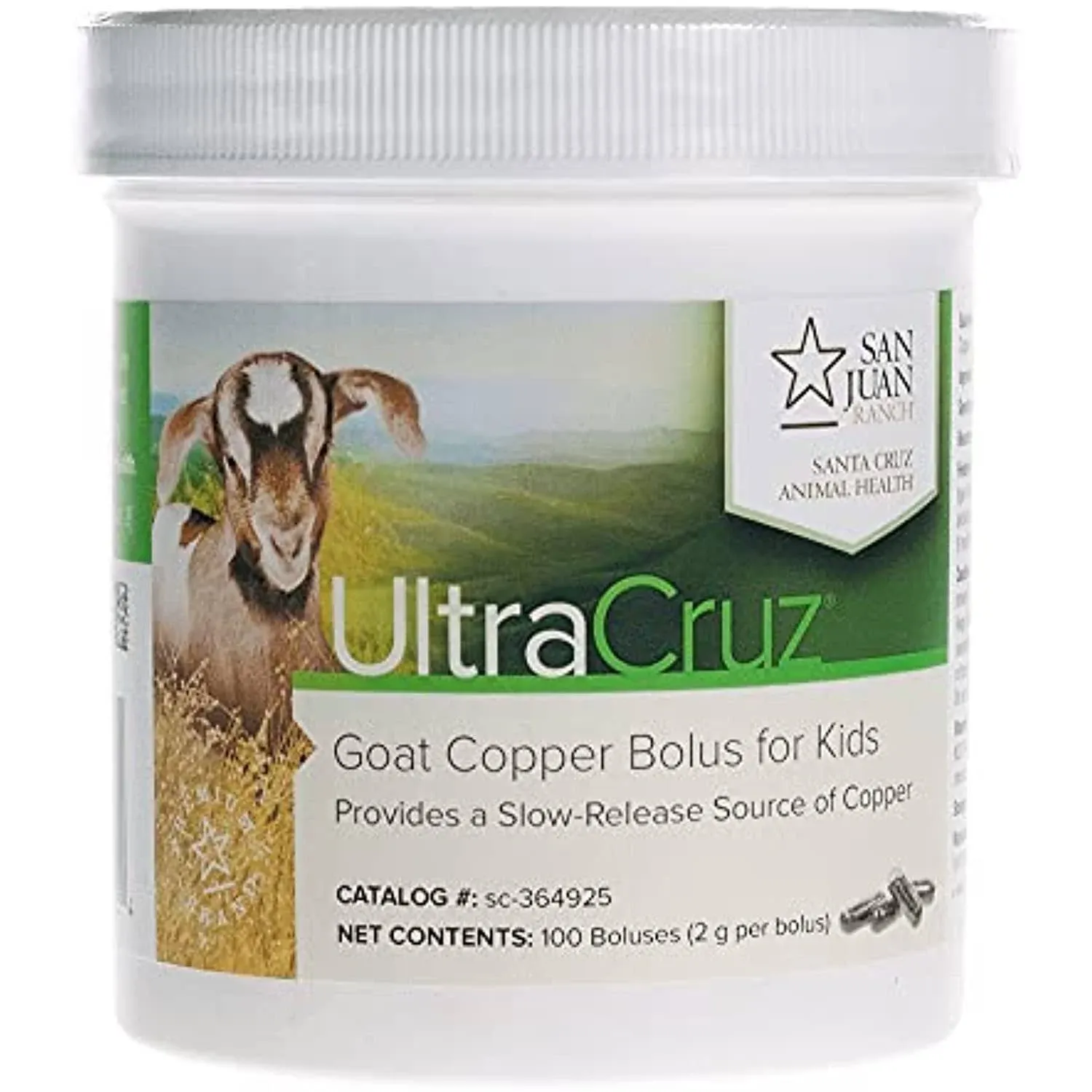 UltraCruz Goat Copper Bolus Supplement for Kid Goats, 100 Count x 2 Grams