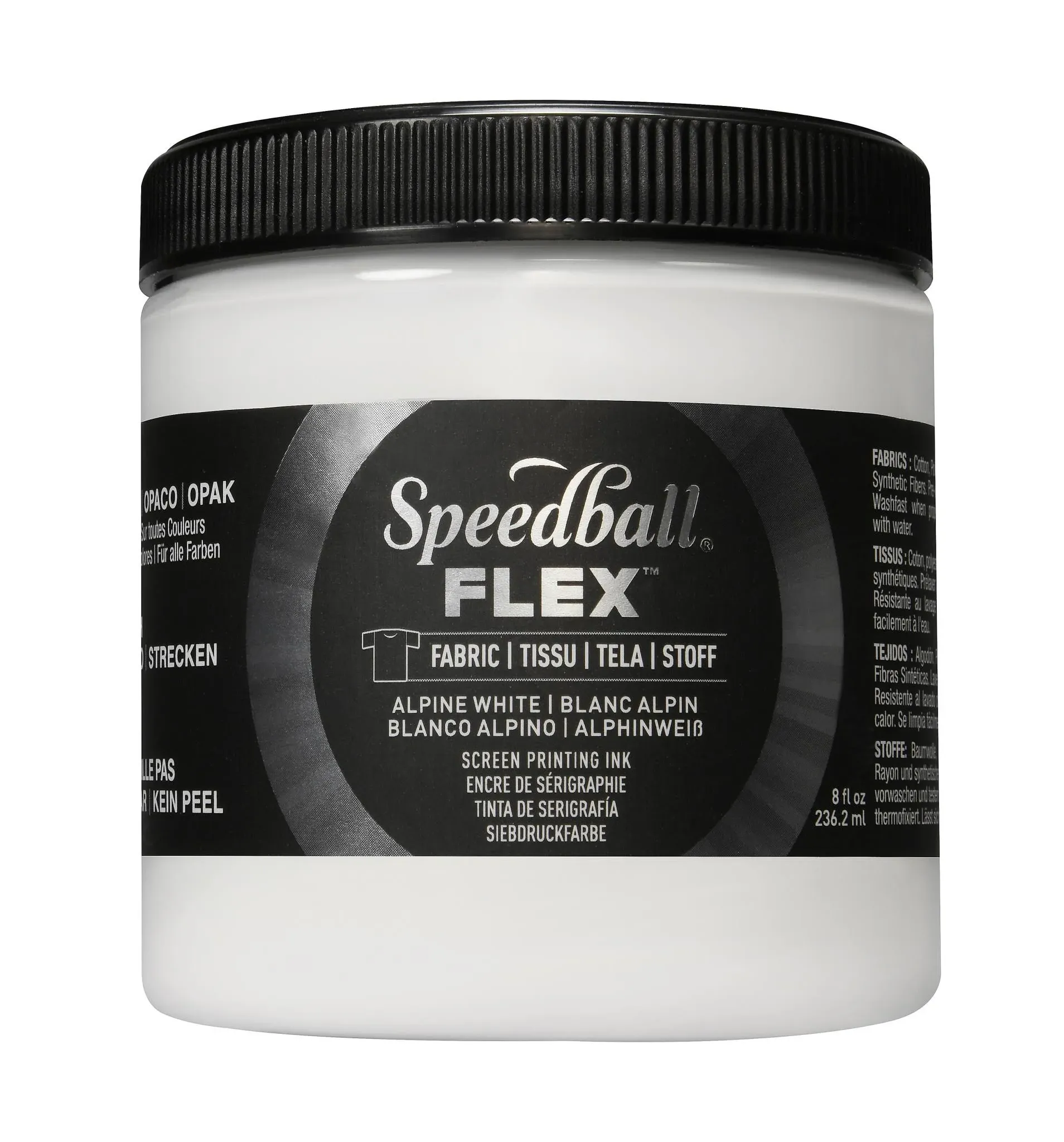 Speedball Flex Screen Printing Fabric Ink - Alpine White, 8 oz