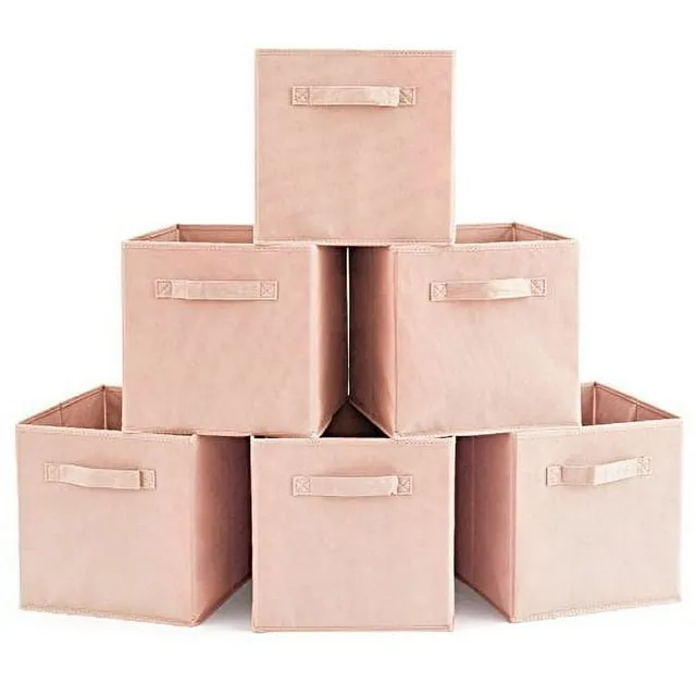 EZOWare Set of 6 Foldable Fabric Basket Bins