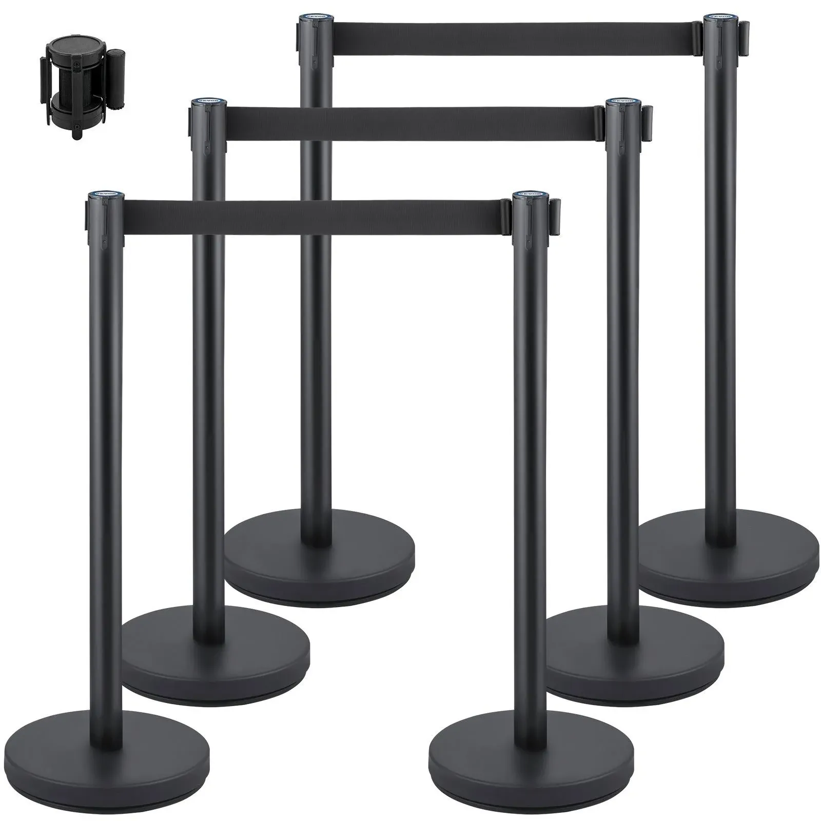 VEVOR Crowd Control Stanchion Set Stanchion Set with 6.6 ft/2 m