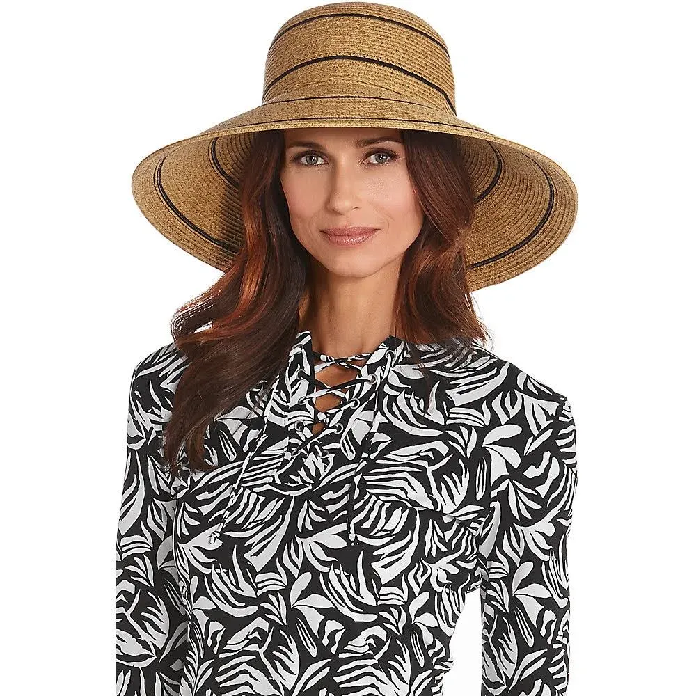 Coolibar UPF 50+ Women's Aubrey Wide Brim Beach Hat - Sun Protective