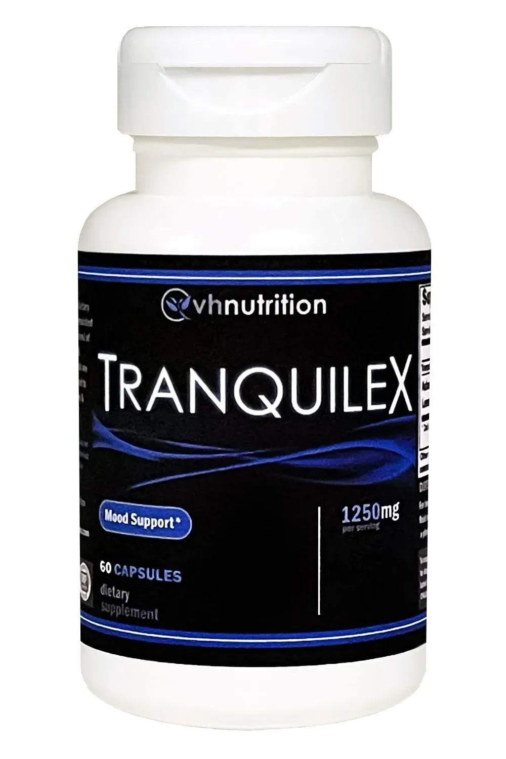 VH Nutrition TRANQUILEX | Stress Relief Supplement* | Ashwagandha, Passion Flower, Kava Kava, Lemon Balm, Licorice Root, and Lavender | Natural Relaxation and Mental Calmness | 60 Capsules