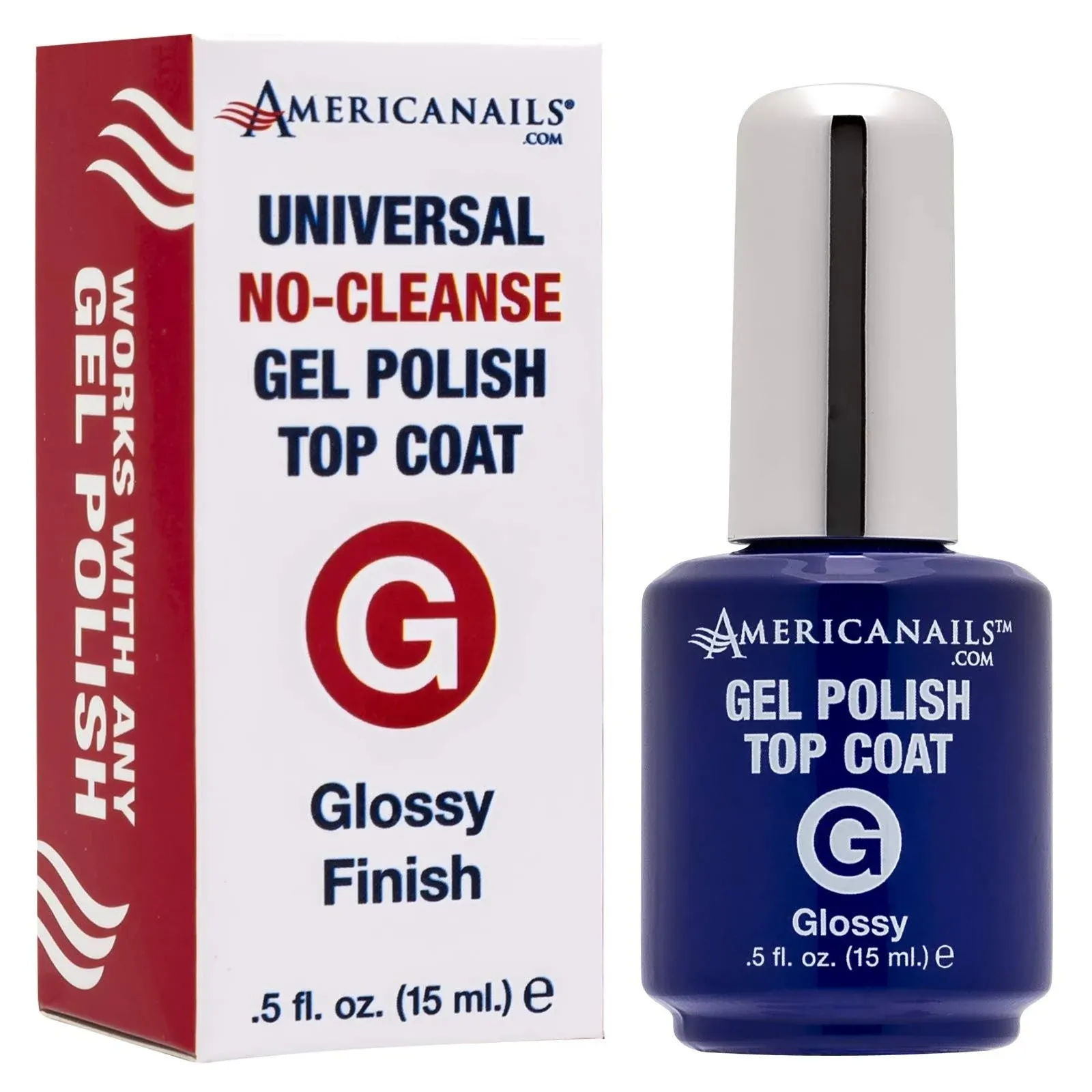 Americanails Gel Polish Top Coat - Original Dual Cure Formula, Long Lasting ...