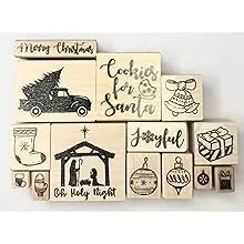 Merry Christmas Rubber Stamps Christmas Rubber Stamps