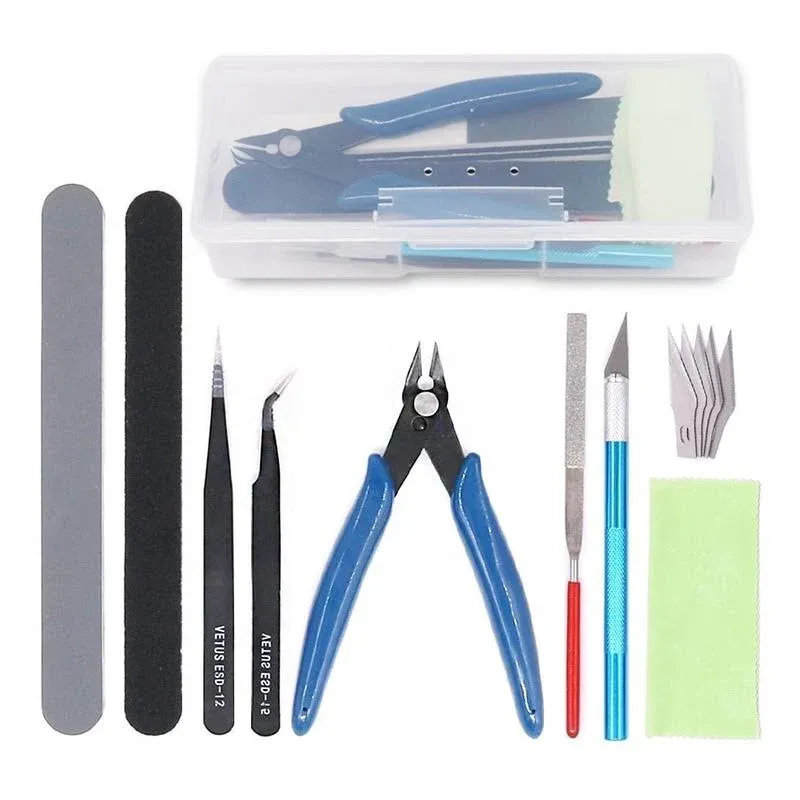 Rustark 9pcs Gundam Model Tools Kit Hobby Building Tools Craft Set for Basic Model Building Repairing and Fixing