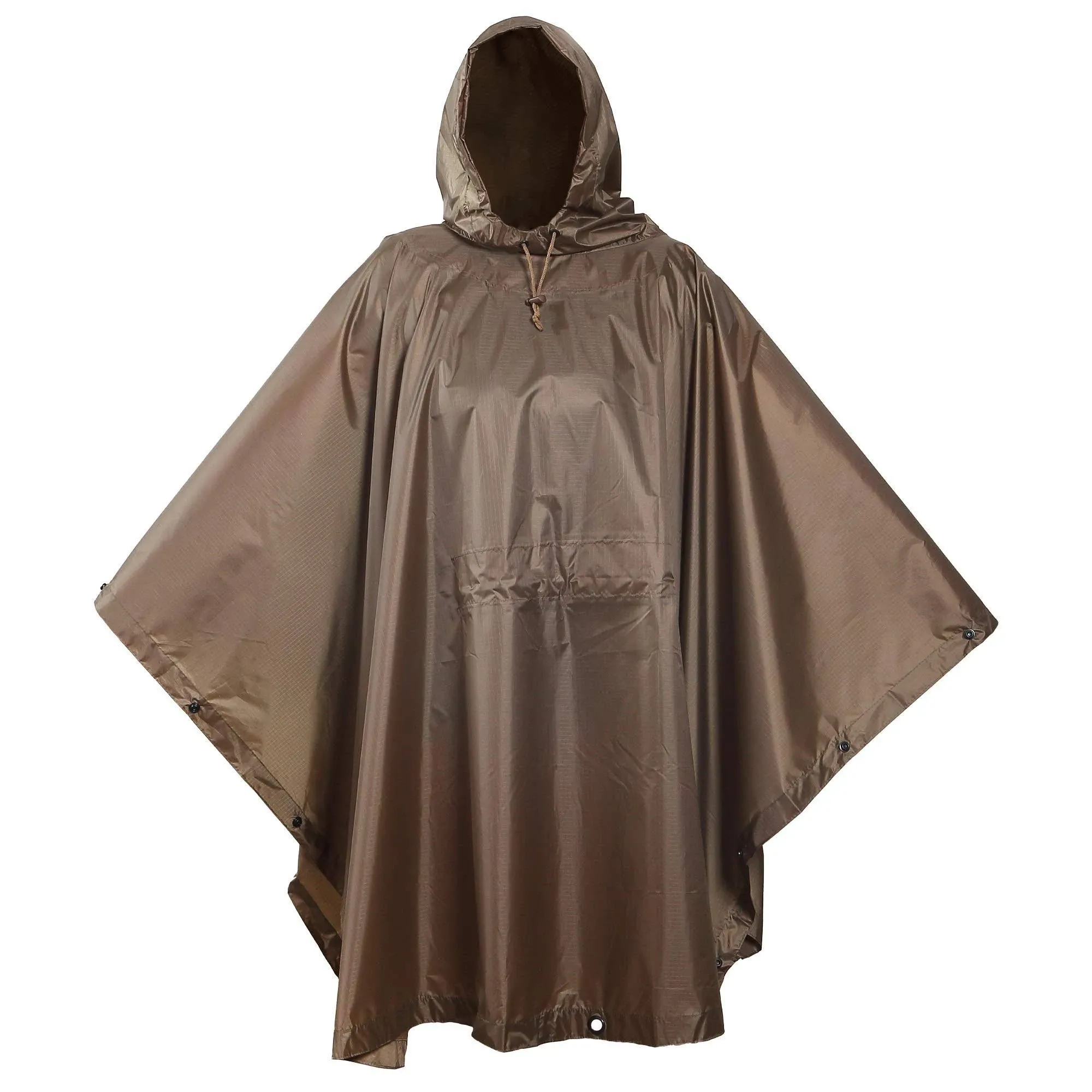 USGI Industries Military Style Poncho Women's Emergency Tent Shelter Survival Multi Use Rip Stop Camouflage Rain Poncho