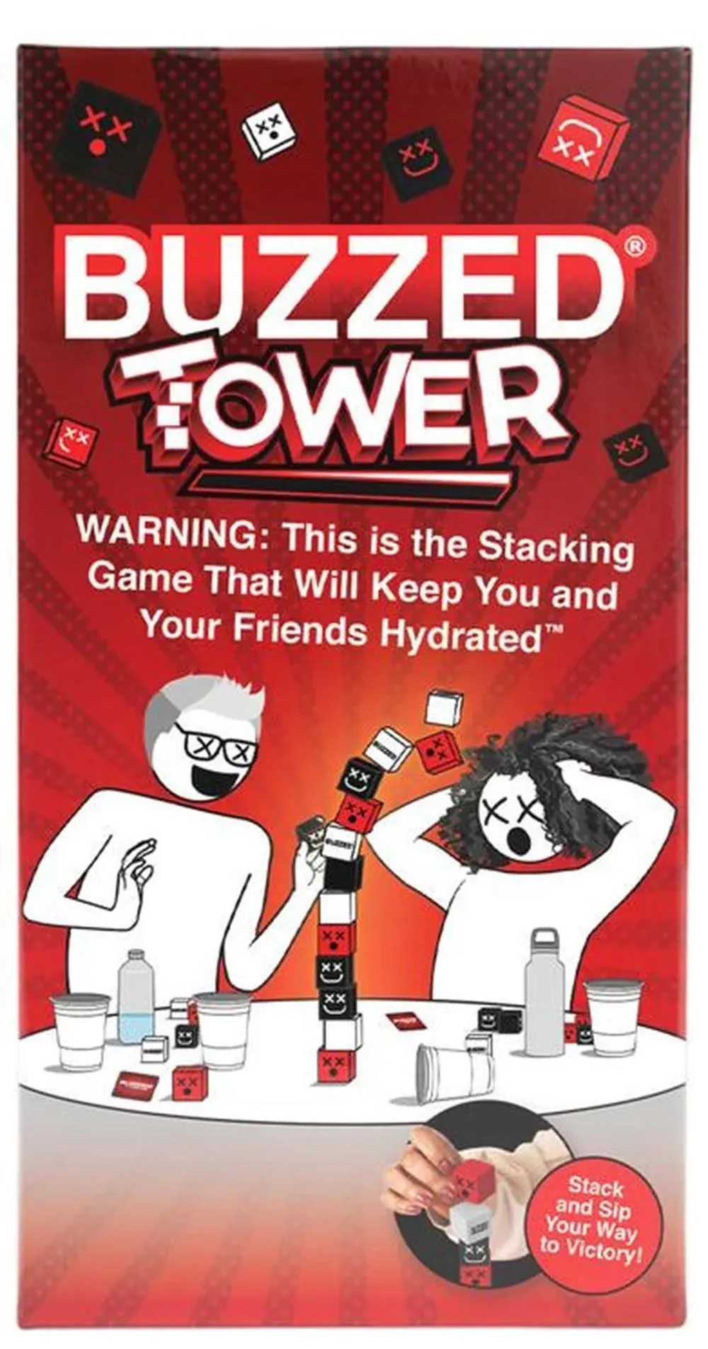 WHAT DO YOU MEME? Buzzed Tower - The World's Most Constructive Drinking Game - Drinking Games for Adults Party Games for All by Buzzed