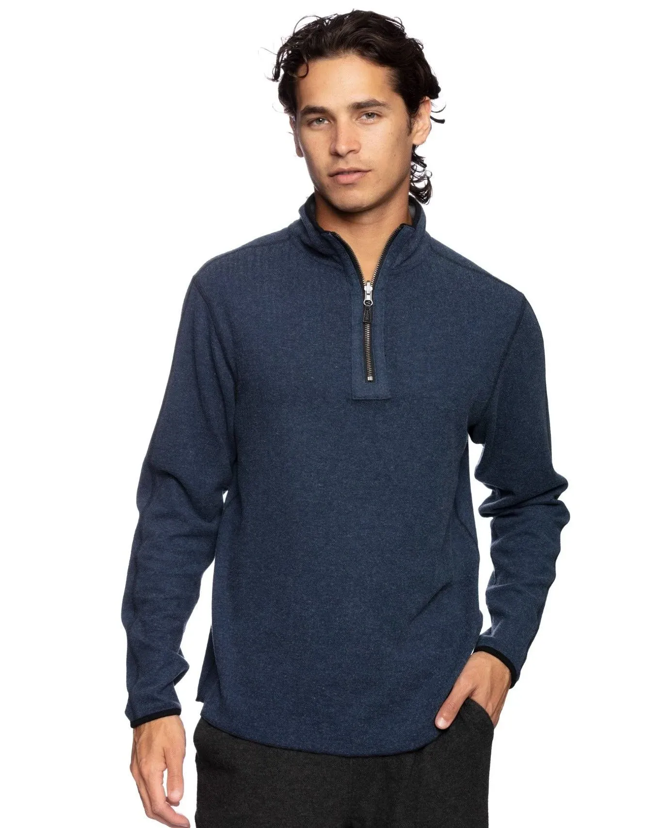 Fundamental Coast Andy Reversible 1/4 Zip Dark Sea