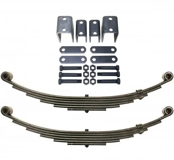 LIBRA Trailer Leaf Spring 6 Leaf Double Eye 3500# Cap for 7000# 7K Axle -Set 2