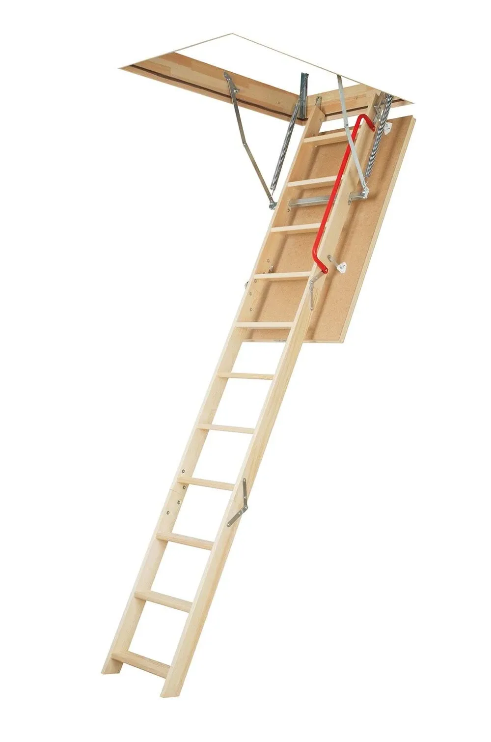 LWP 10 ft. 1 in., 22-1/2 in. x 54 in. Insulated Wood Attic Ladder with 300 lb. Load Capacity Type IA Duty Rating