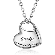 Grandma Forever in My Heart, Loss of Grandma Necklace, Grandma Keepsake Urn, Grandma Memorial Jewelry, Cremation Keepsake, Urn for Ashes