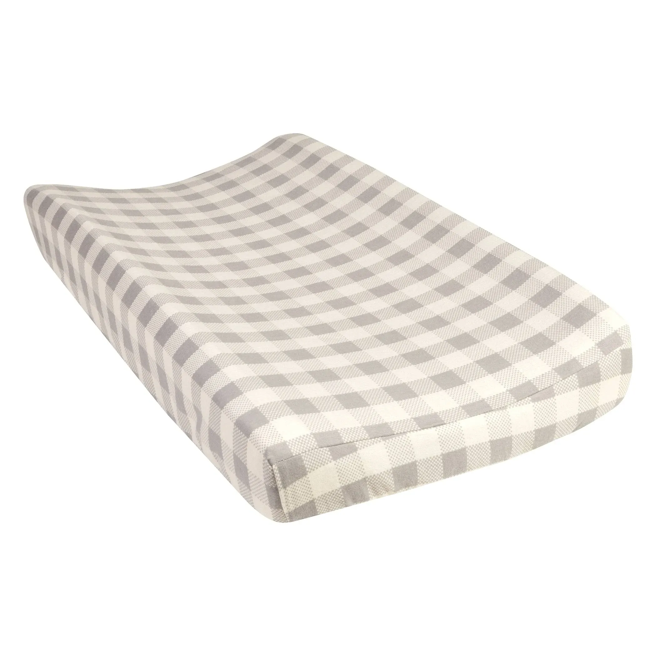 Flannel Changing pad cover, trend lab, 100% cotton, grey and white, 16inx32in