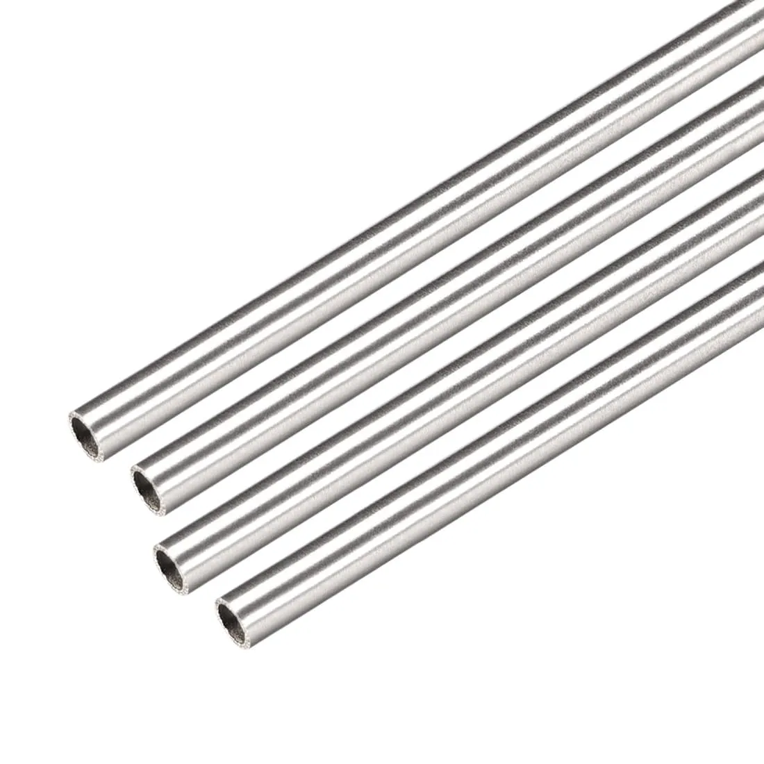 4Pcs 304 Stainless Steel Capillary Tube 2.8mm ID 3.2mm OD 300mm Long 0.2mm Wall - Silver