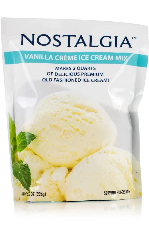 Nostalgia Premium Ice Cream Mix, 8 (8-ounce) Packs, Makes 16 Quarts Total