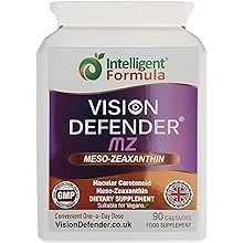 Vision Defender Meso Zeaxanthin Vegan Eye Supplement MZ- Protect and Improve Ocular Health & Eye Care, High Strength Antioxidant Carotenoid Meso-Zeaxanthin for Eyes (90 Capsules/One Daily) Made in UK