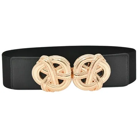 Women Stretchy Belt For Dresses Vintage Elastic Wide Waist Belt