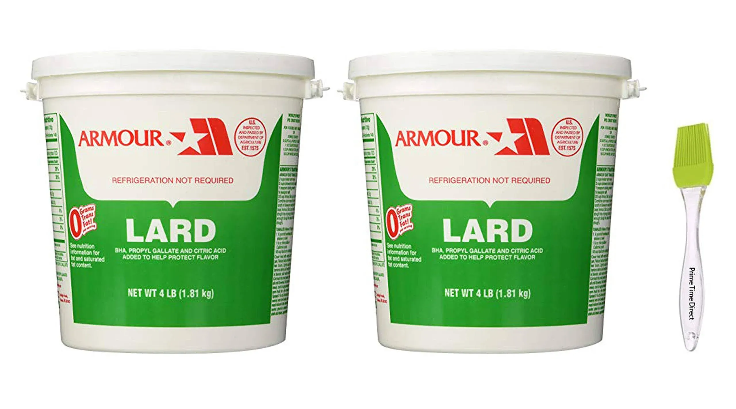 Armour Lard Star Tubs 4lb Pack of 2 Bundled with Prime Time di