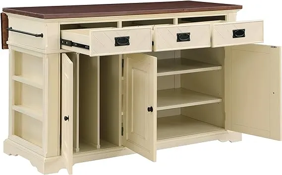 Palisade Kitchen Island - White