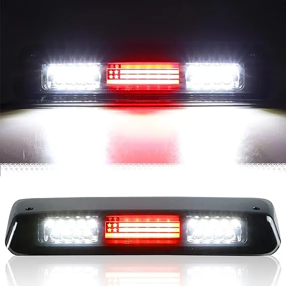 DNA Motoring 3BL-F15004-LED-BK For 2004 to 2010 Ford F150 Explorer Sport Trac Lincoln Mark LT LED 3rd Third Tail Brake Light w/Cargo Lamp Black Housing 05 06 07 08 09