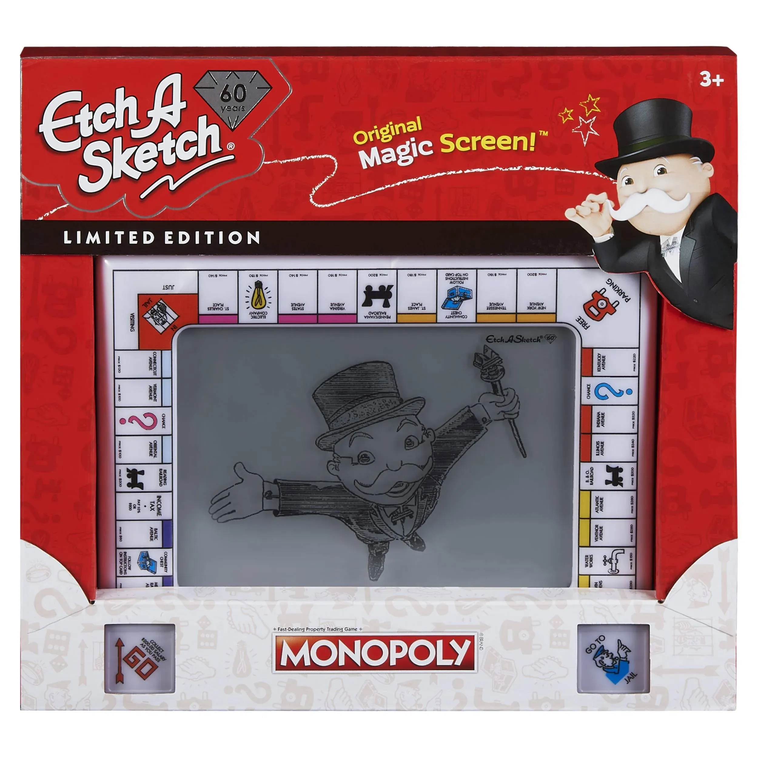 Etch A Sketch Classic Monopoly Limited-Edition Drawing Toy with Magic