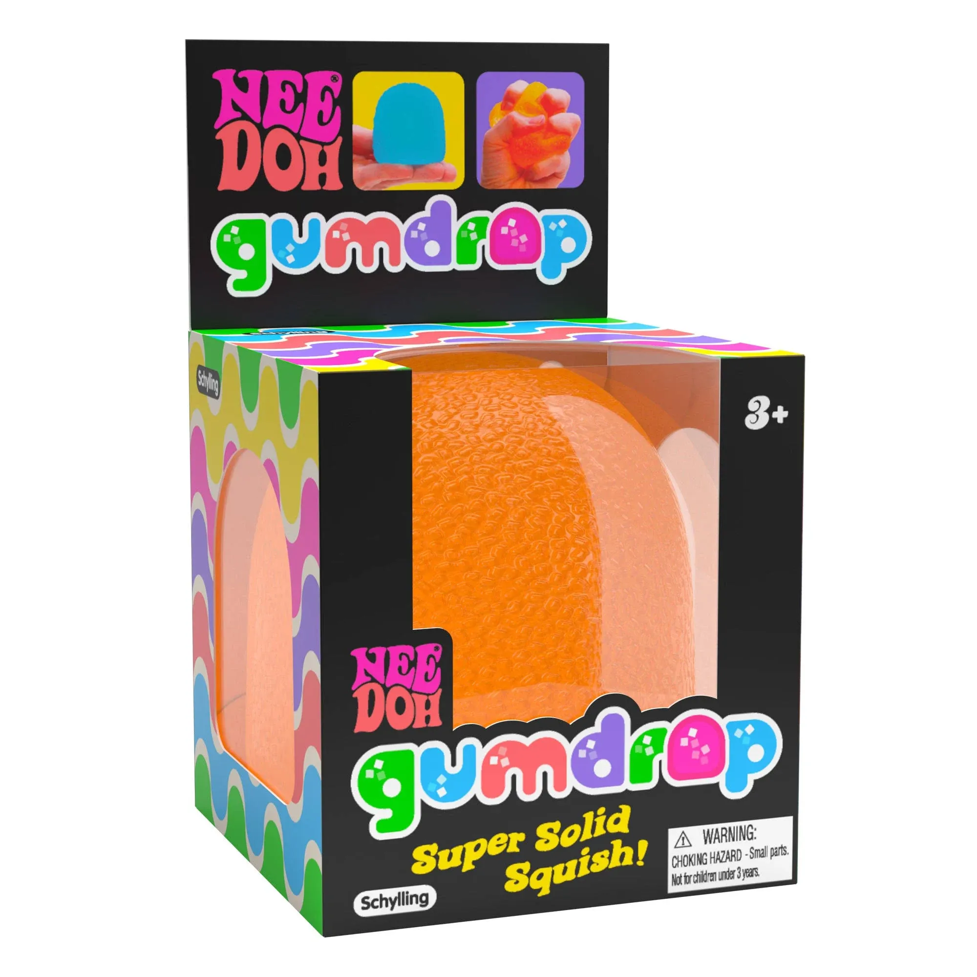 Schylling NeeDoh - Gumdrop - Soft Sensory Fidget Toy - Collectible Stress Balls - Assorted Colors 1 Pack