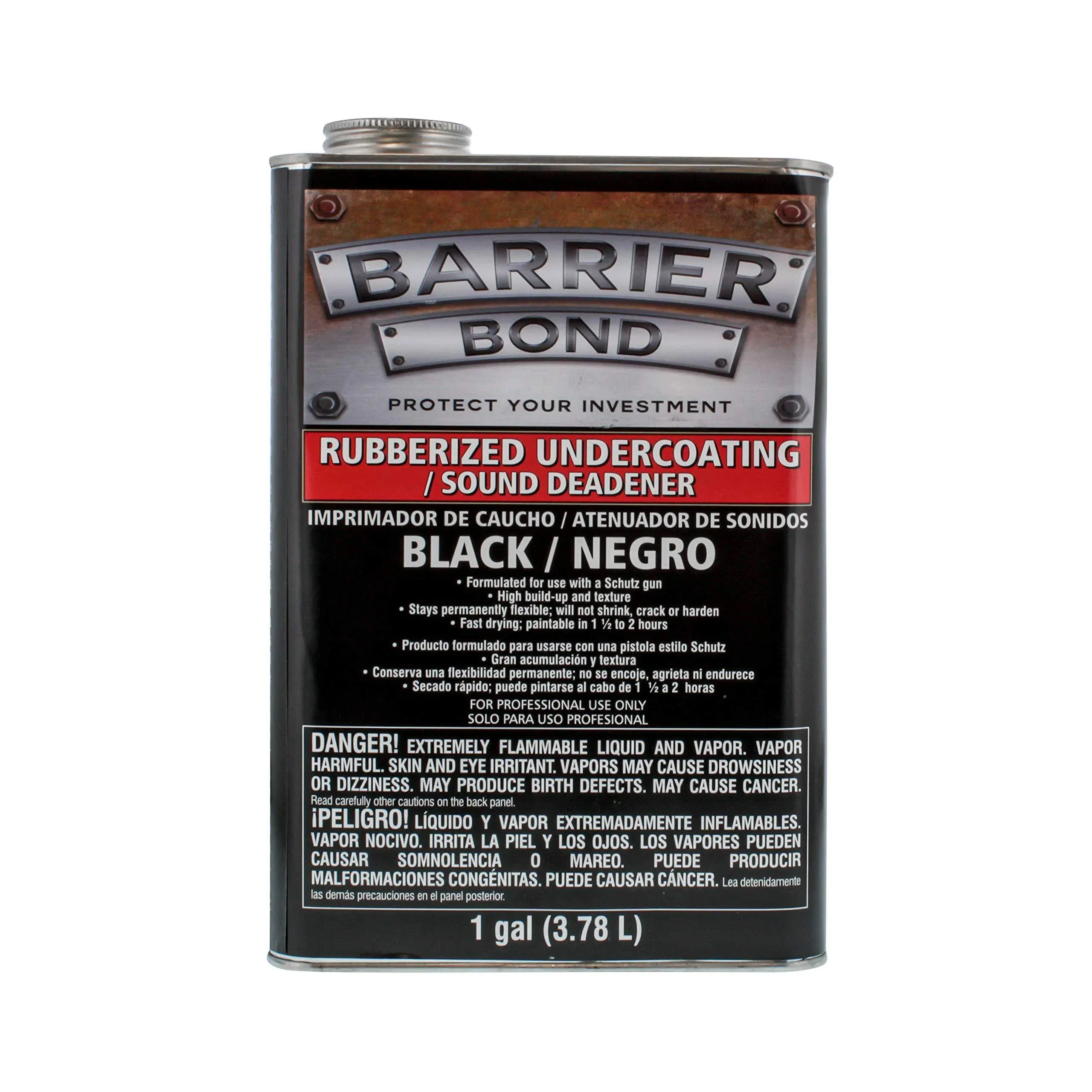 Custom Shop Barrier Bond Black Rubberized Undercoating Sound Deadener - Gallon