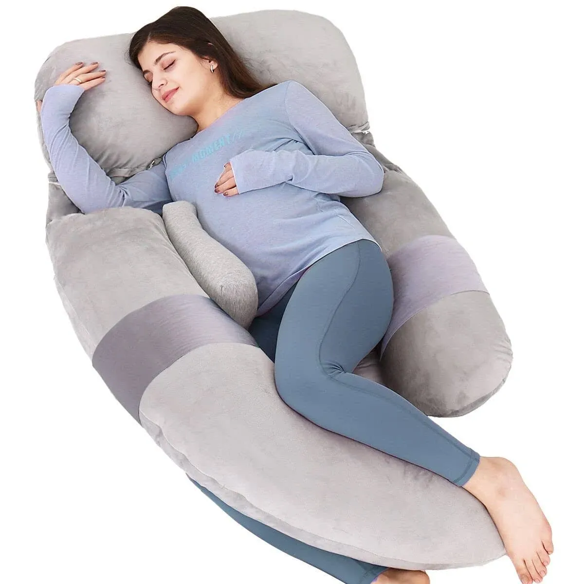 Magic Elephant 60 inch Pregnancy Pillows for Sleeping, Detachable U Shaped Body ...