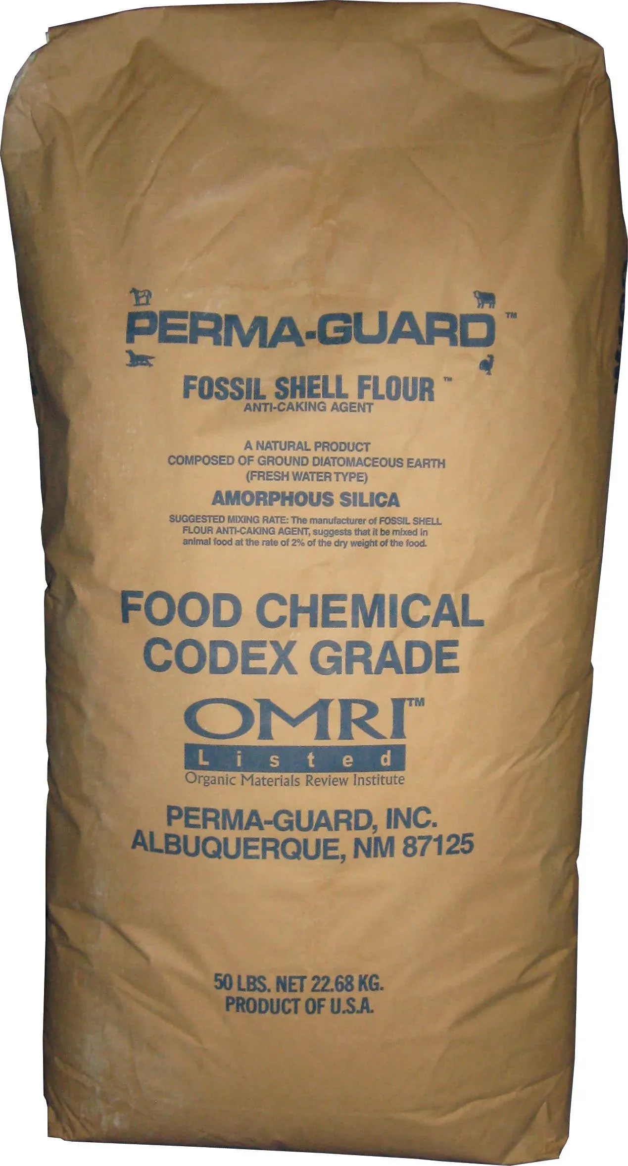 Permaguard Fresh Water Food Grade Diatomaceous Earth, 50-Pound, White