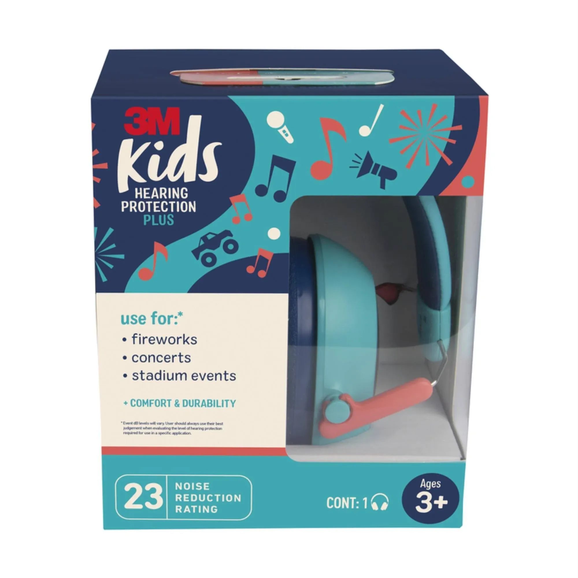 3M Kids Hearing Protection Plus, Teal