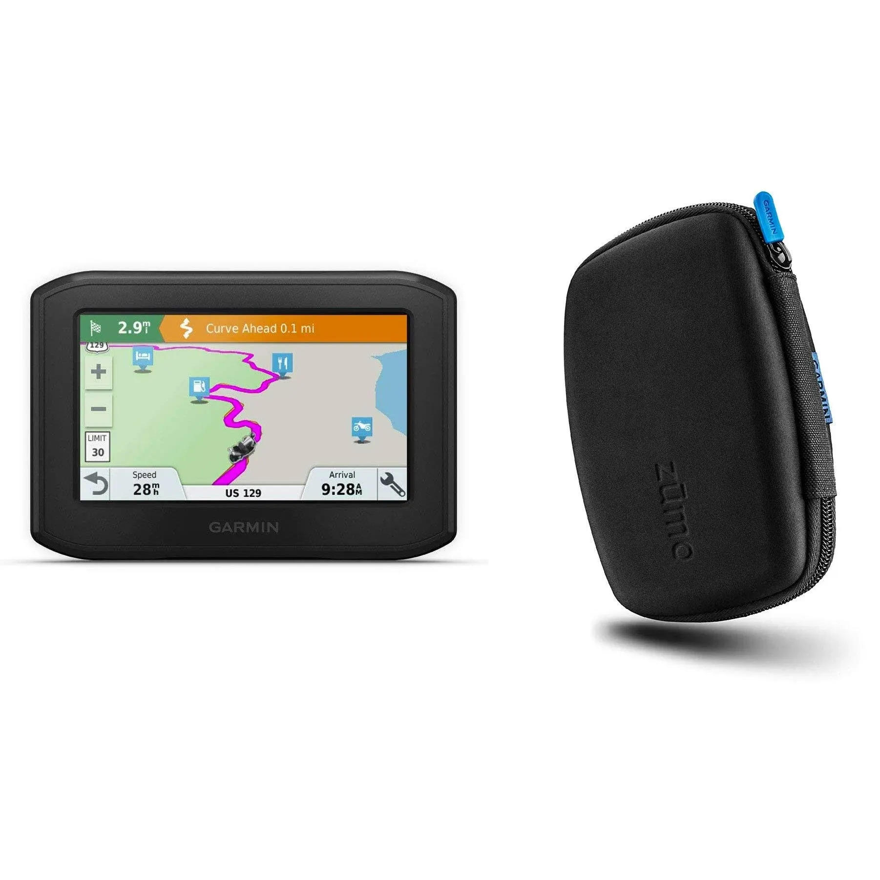 Garmin Zumo 396 LMT-S GPS Protective Hard Carrying Case Bundle 010-02019-00