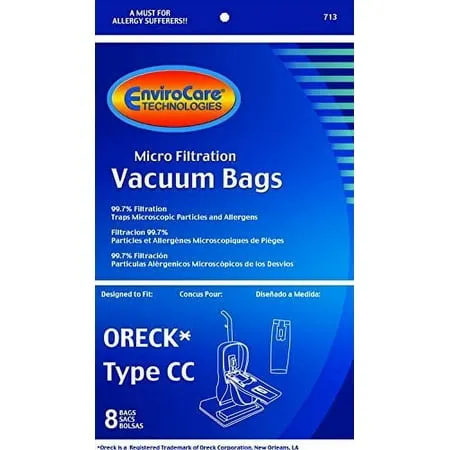 Envirocare Replacement Vacuum Bags Made to fit Oreck Type CC