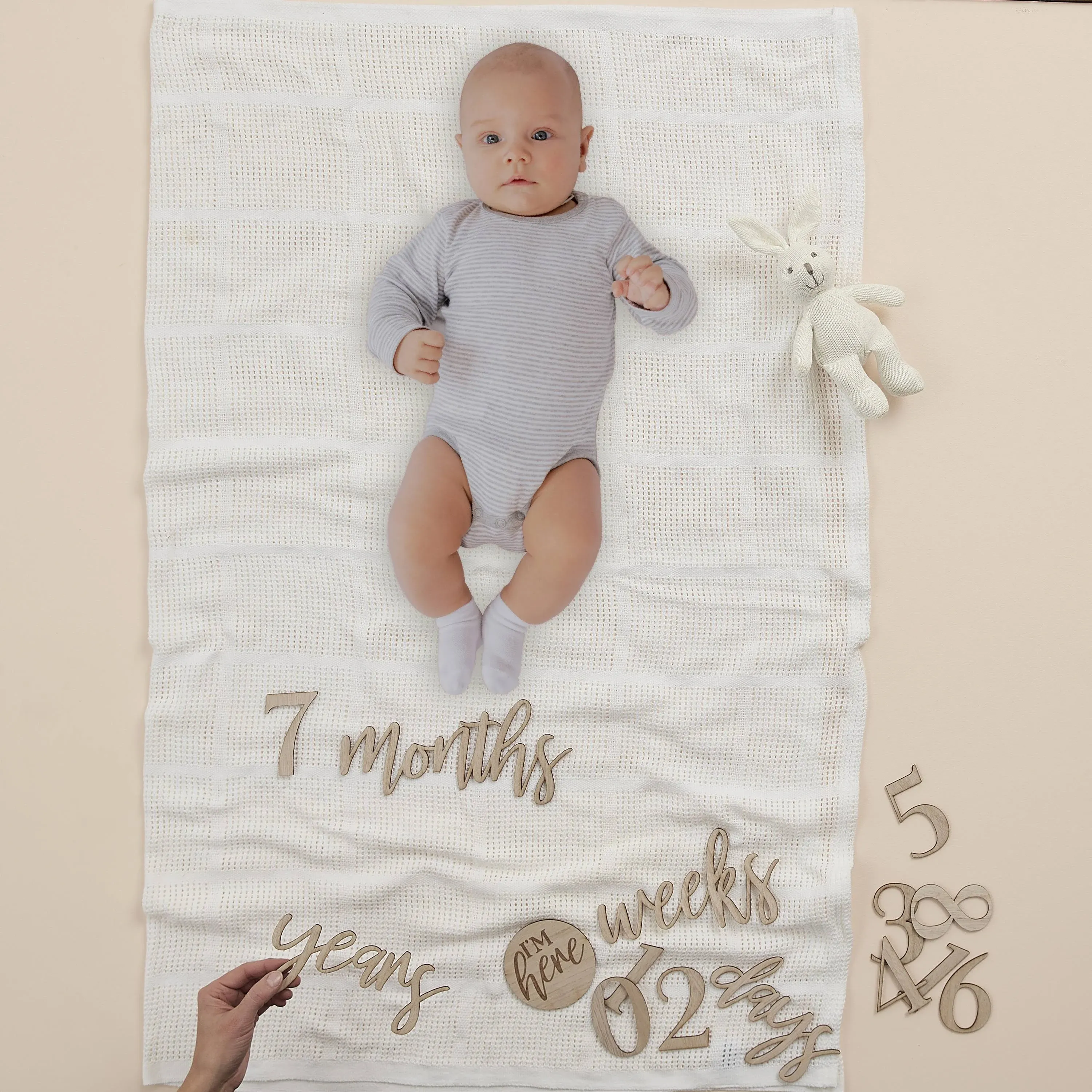 Wooden Pregnancy & Baby Milestone Signs