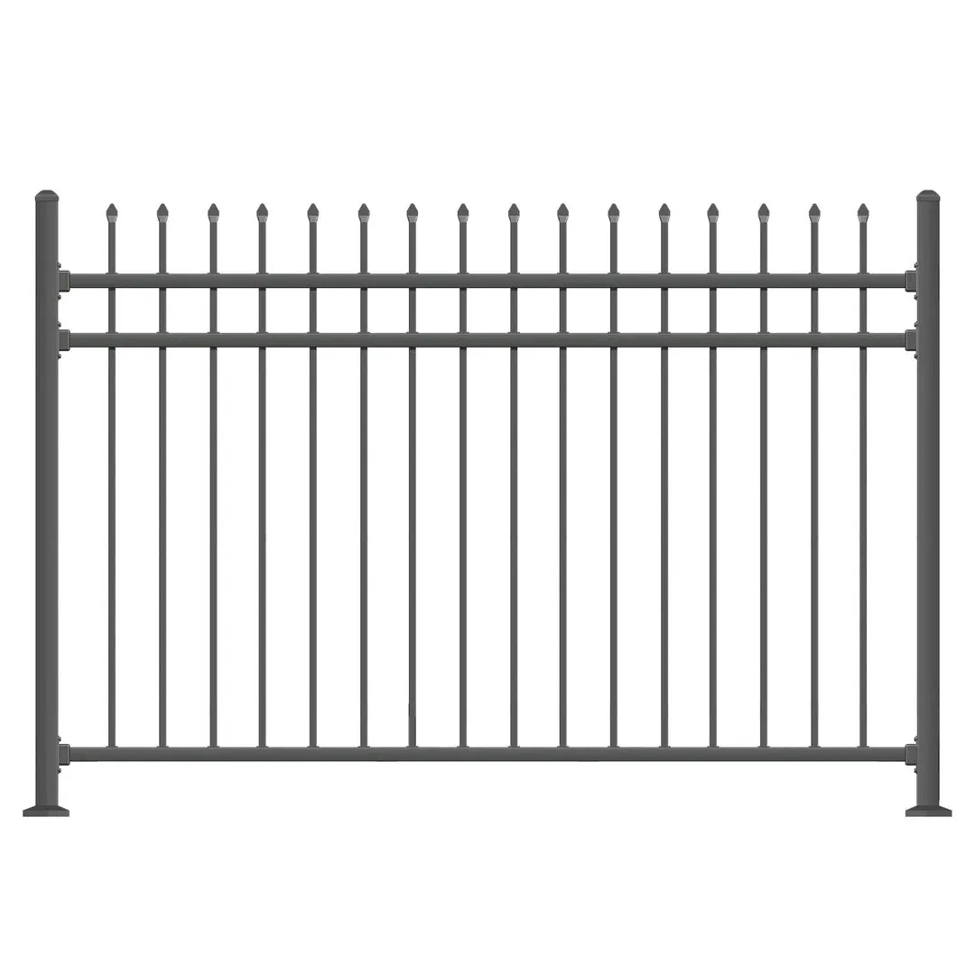 5 ft. H x 6.5 ft. W Sharp Pickets Metal Fence Panel Xcel