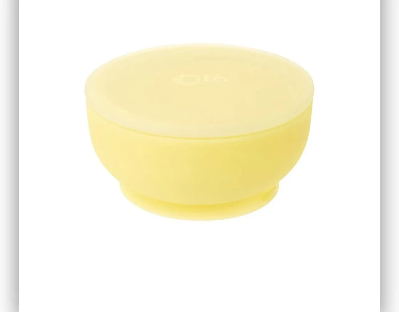 Ola Baby Silicone Suction Bowl with Lid - Lemon