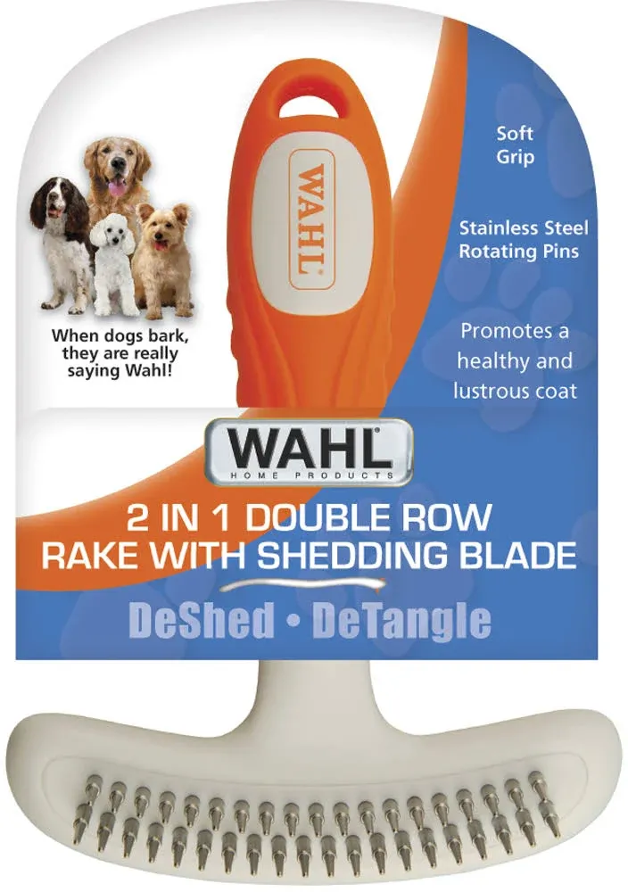 Wahl 2-in-1 Combination Double Row Pet Rake