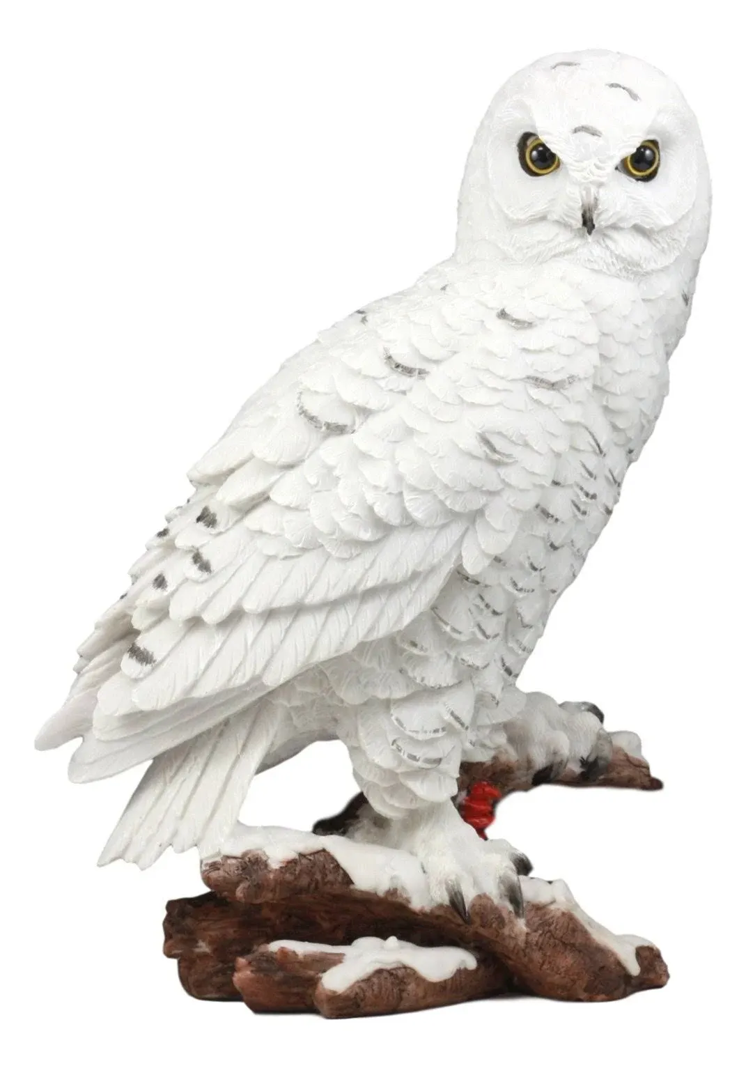 Mystical White Snow Owl Bird Statue 12.25"Tall Nocturnal Bird Wildlife Owl Decor