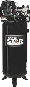 NorthStar Electric Air Compressor, 3.7 HP, 230 Volt, 1 Phase, 60-Gallon Vertical Tank