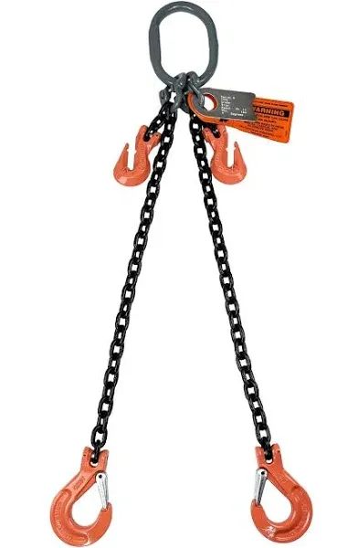 Chain Sling - 5/16&#034; x 6&#039; Double Leg with Sling Hooks - Grade 100