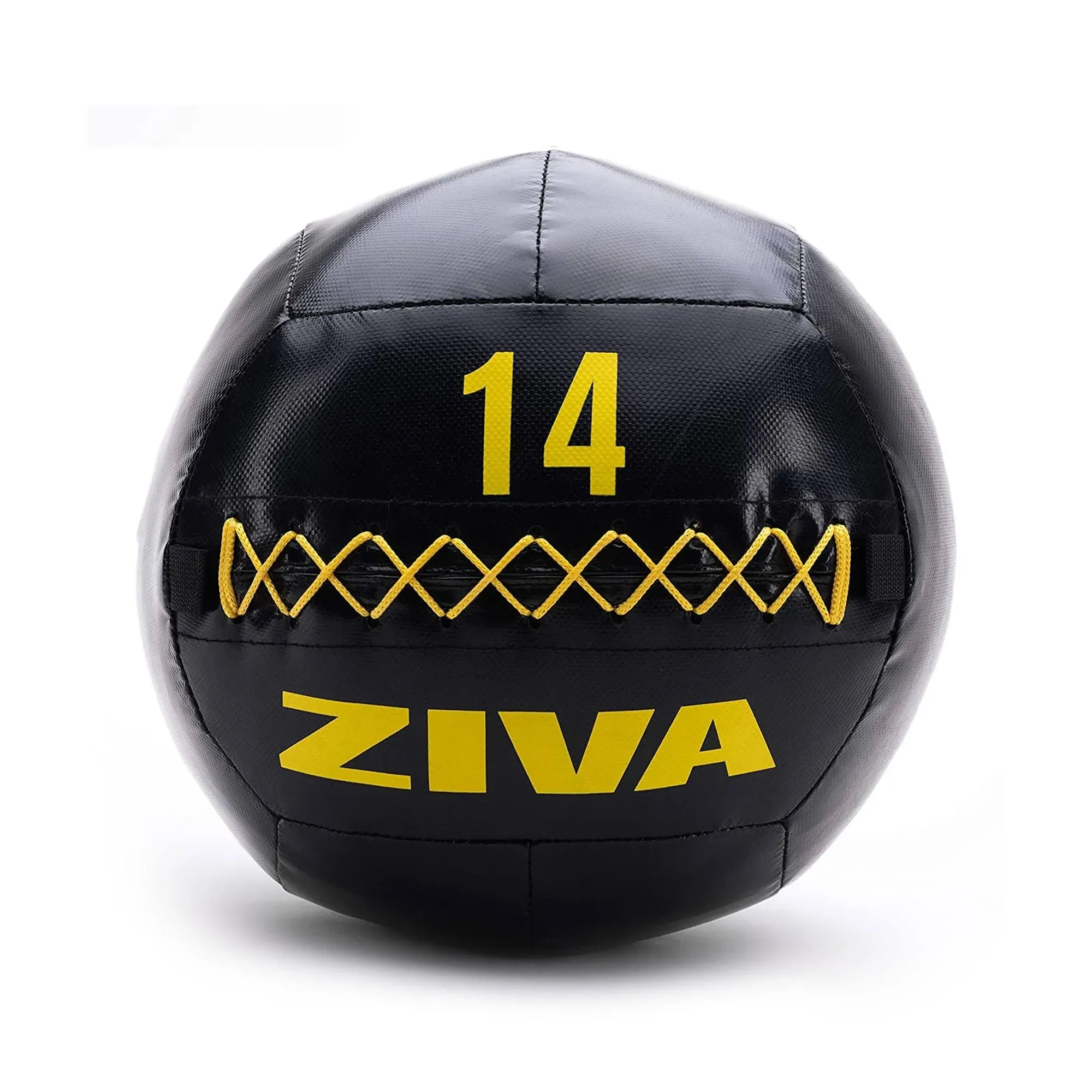 Ziva Commercial Grade Soft Wall Medicine Ball - Black 14lbs