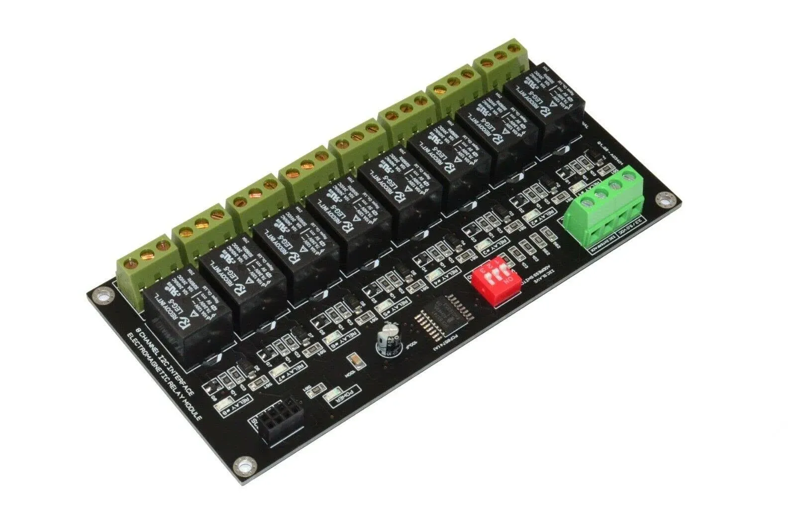 8 Channel I2C Interface Relay Module for Arduino, Raspberry PI, Home Assistant YAML, ESP32 3.3V 5.0V 10A Peak LED Indicator for Each Relay Channel Control AC DC Voltage - I2C I/O pin Expander