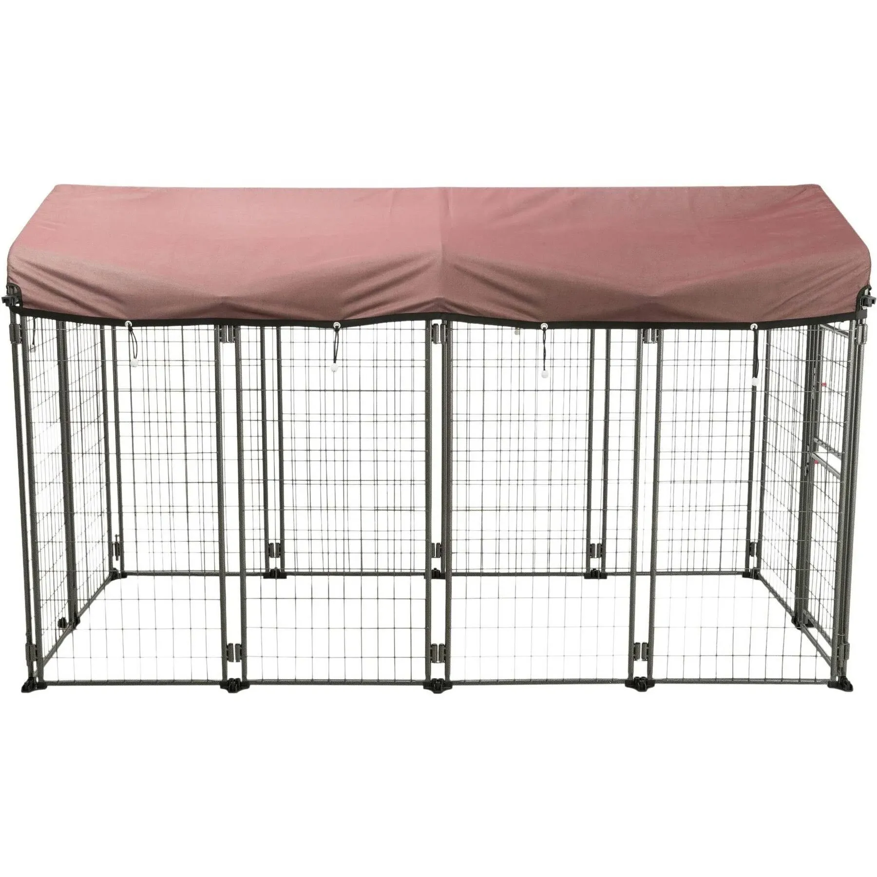 Trixie Deluxe Outdoor Dog Kennel with Cover, 96" L x 48" W x 54" H