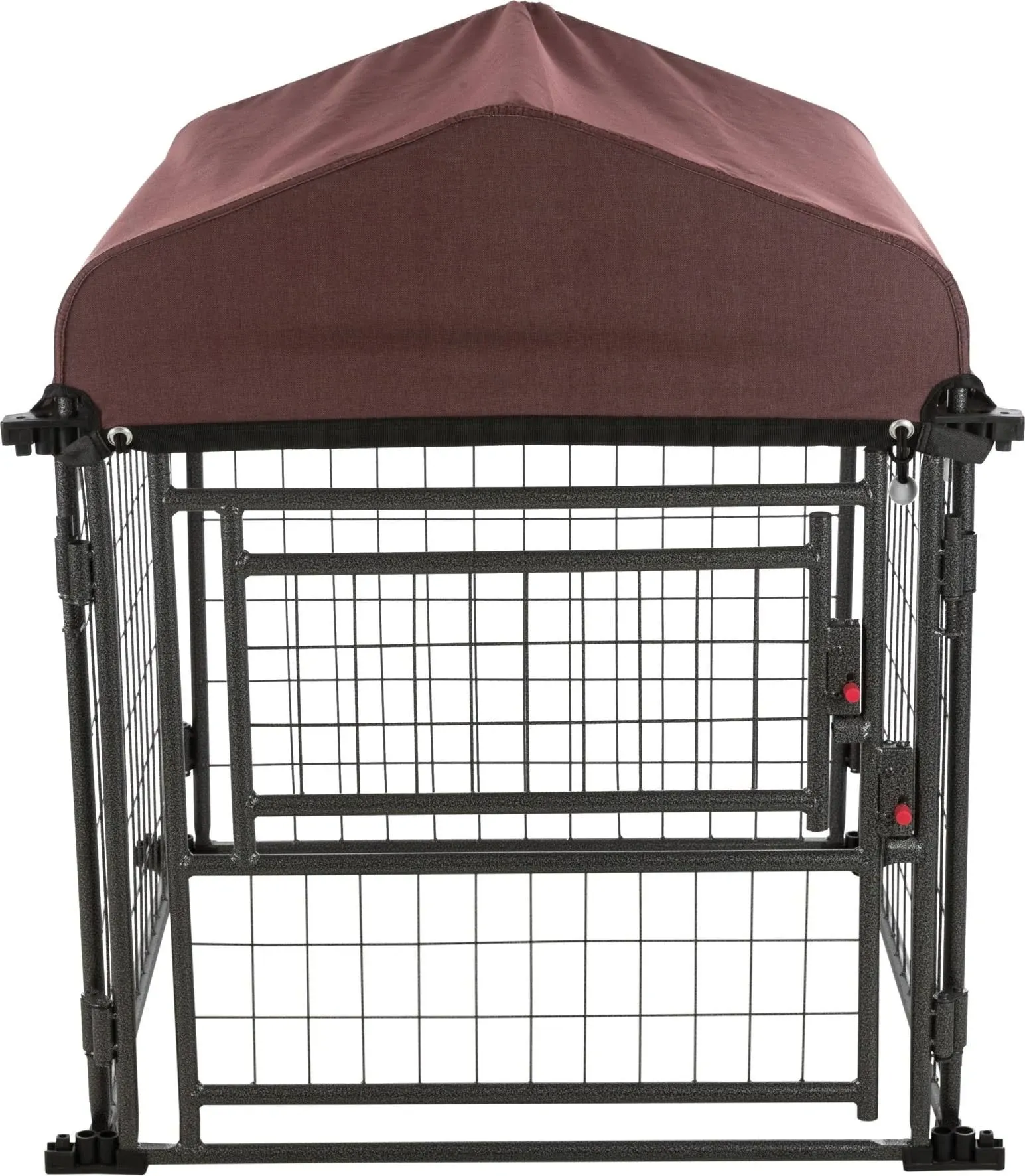 Trixie Dog Kennel 36&#034;X30&#034;X30&#034; Deluxe Outdoor W/Cover Metal Small Pet Double-Door