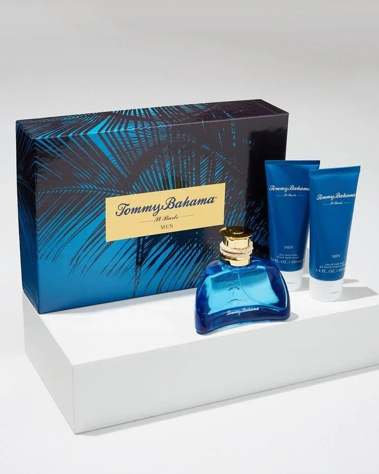 Tommy Bahama Mens 3 Pc. St. Barts Cologne Gift Set 3.4 Oz.