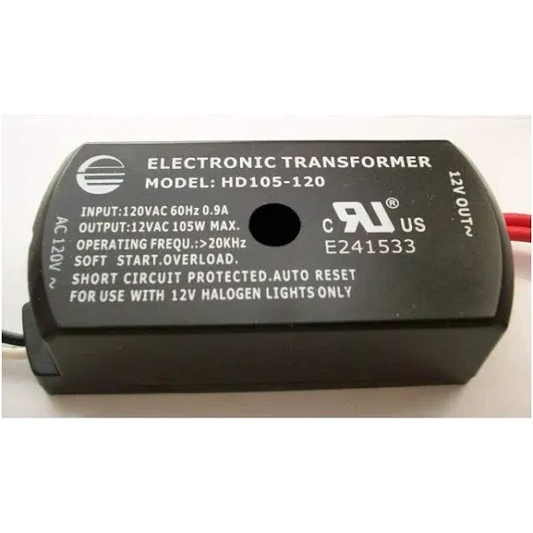 Import 105W Electronic Low Voltage Halogen Transformer HD105-120