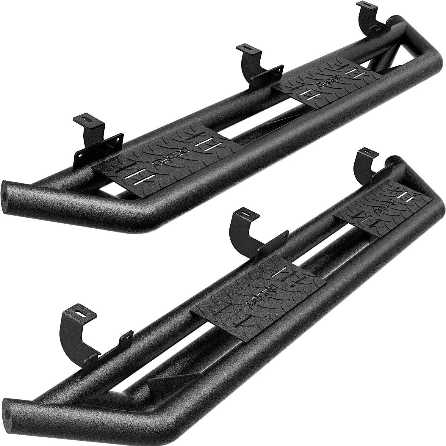 Ledkingdomus 6" Running Boards for 2018-2024 Jeep Wrangler JL & Unlimited 4 Door, Tube Truck Side Step Bars Black Textured Nerf Bars