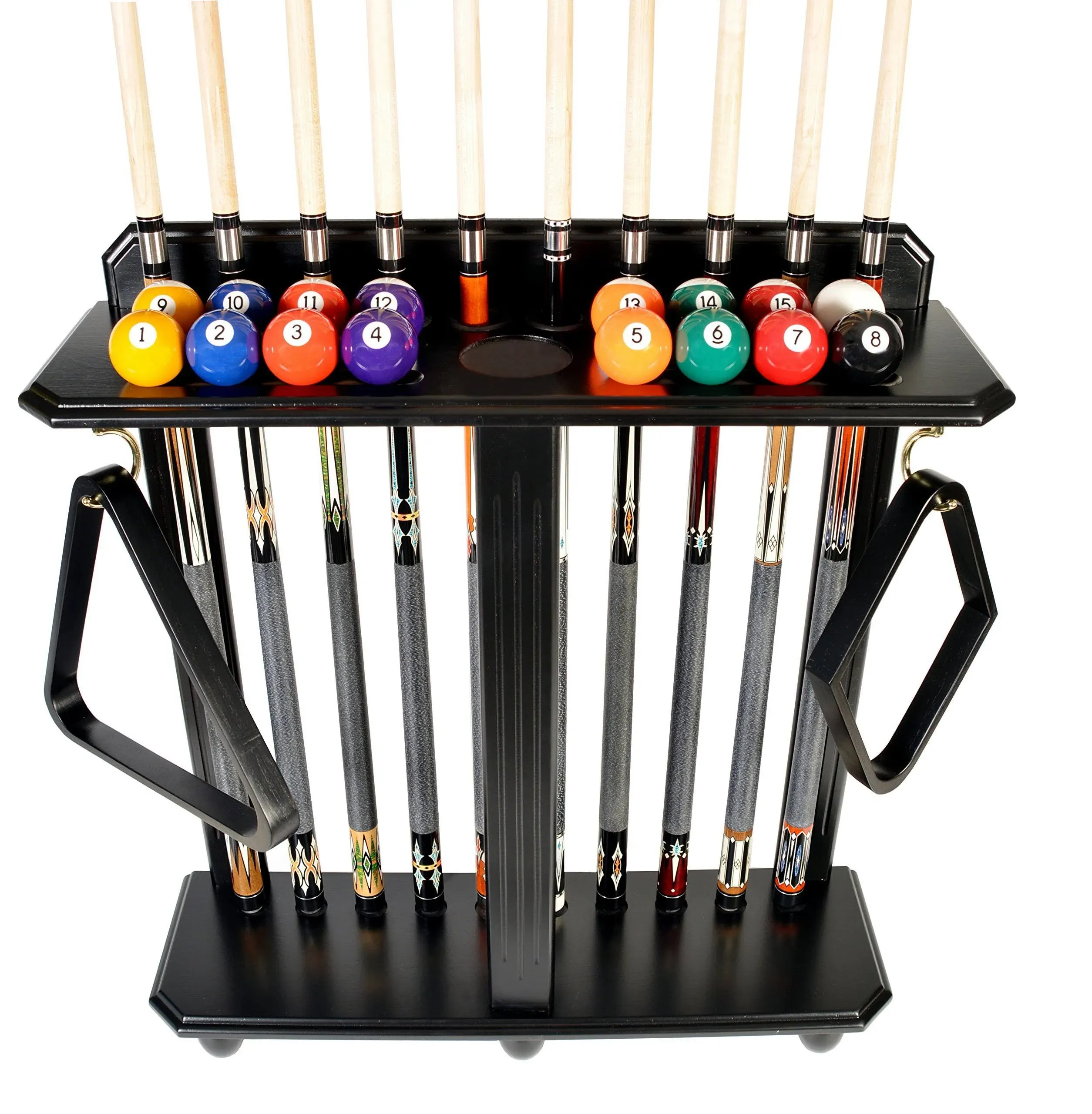 Iszy Billiards Cue Rack Only - 10 Pool - Billiard Stick & Ball Set Floor - Stand ...