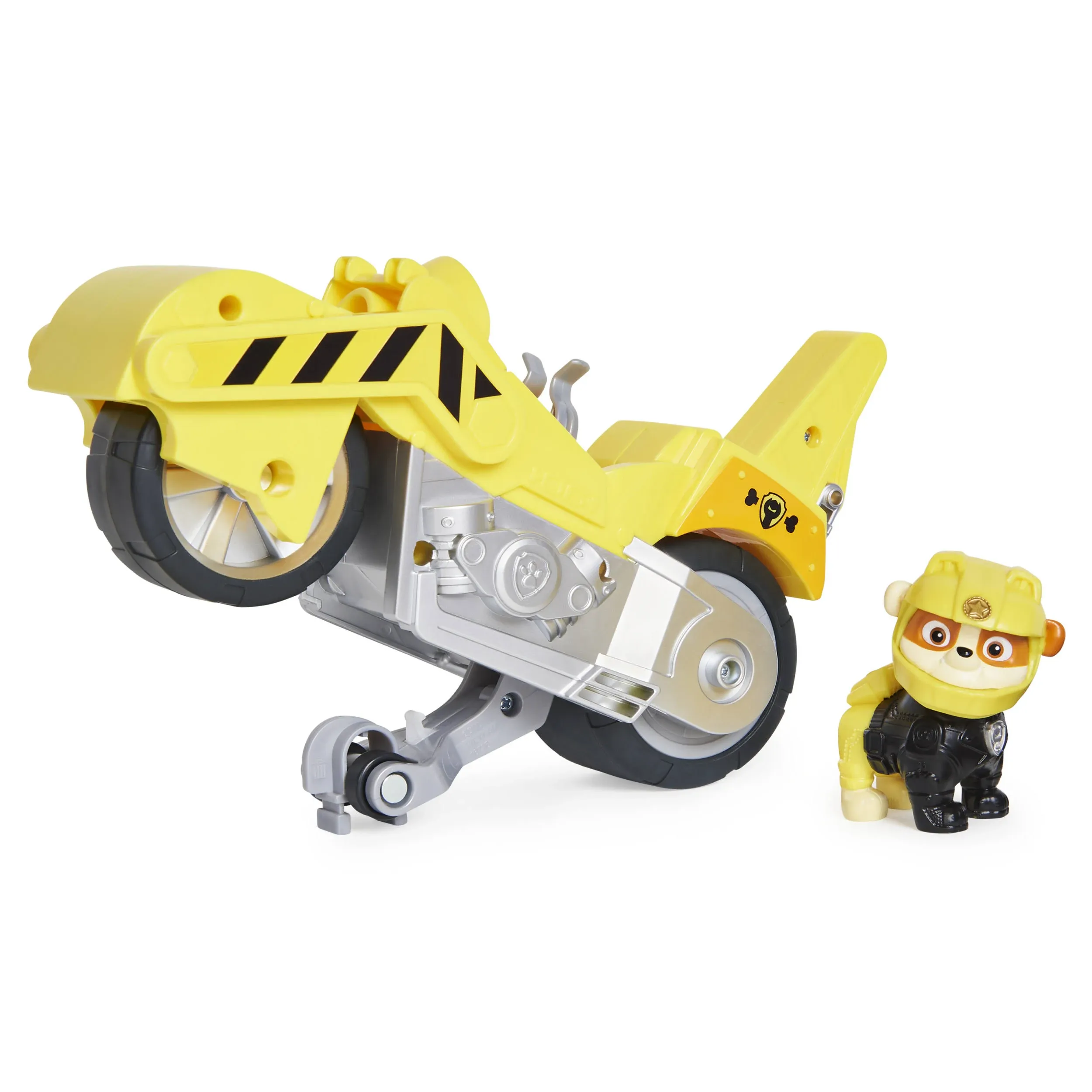 Paw Patrol, Moto Pups Rubbles Deluxe Pull Back Motorcycle Vehicle with Wheelie ...