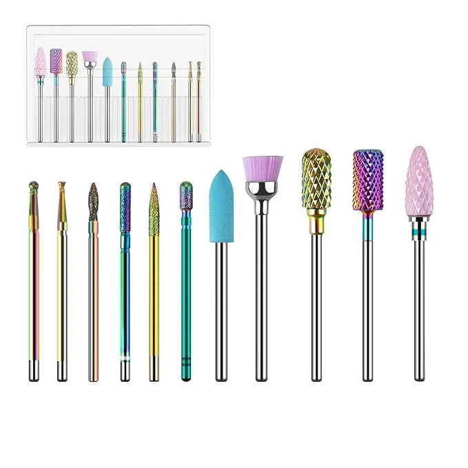 Electric Nail Drill Machine Handpiece Nail Polish Grinder Nail File with Bits Manicure Pedicure Tool for Acrylic Gel Nails