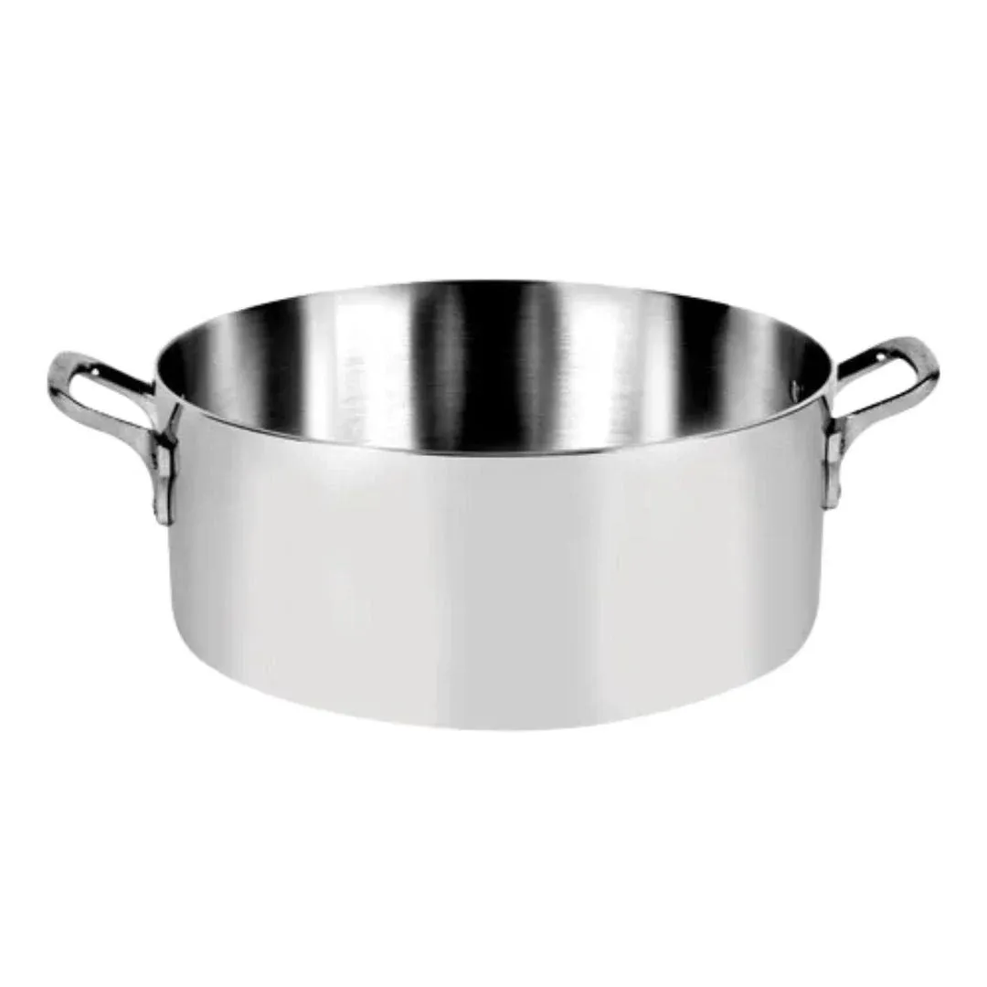 Winware Brazier, 35 quart, 21.7in. x 6inx 6in.H, round, without cover, reinforced rim, 3/16in. thick (4.0mm), heavyweight, aluminum, NSF (Qty Break equals 1 each)