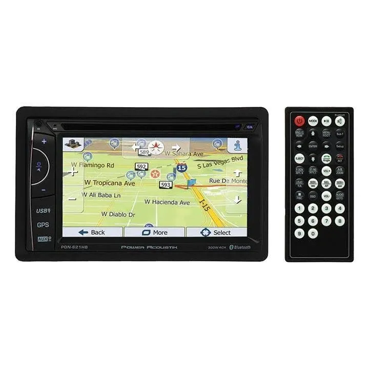 Power Acoustik 6.2" D.Din AM/FM/CD/DVD/USB/BT Navigation